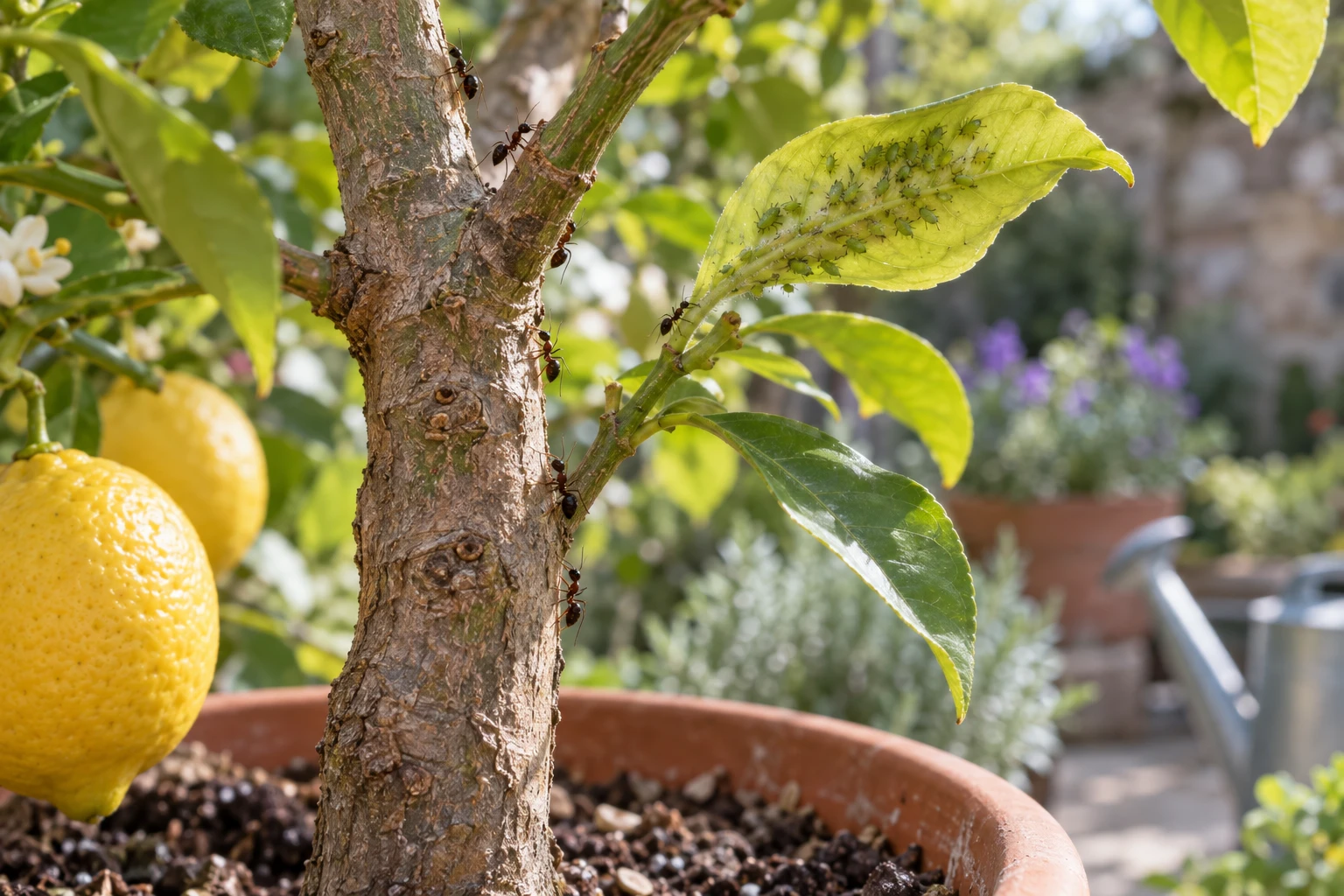 Citronnier et fourmis : comment traiter la vraie cause