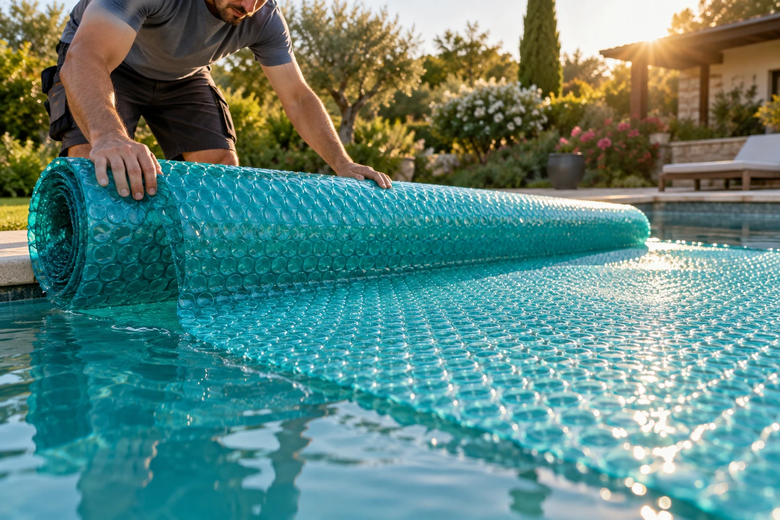 Bâche à bulles : dans quel sens la poser sur sa piscine ?