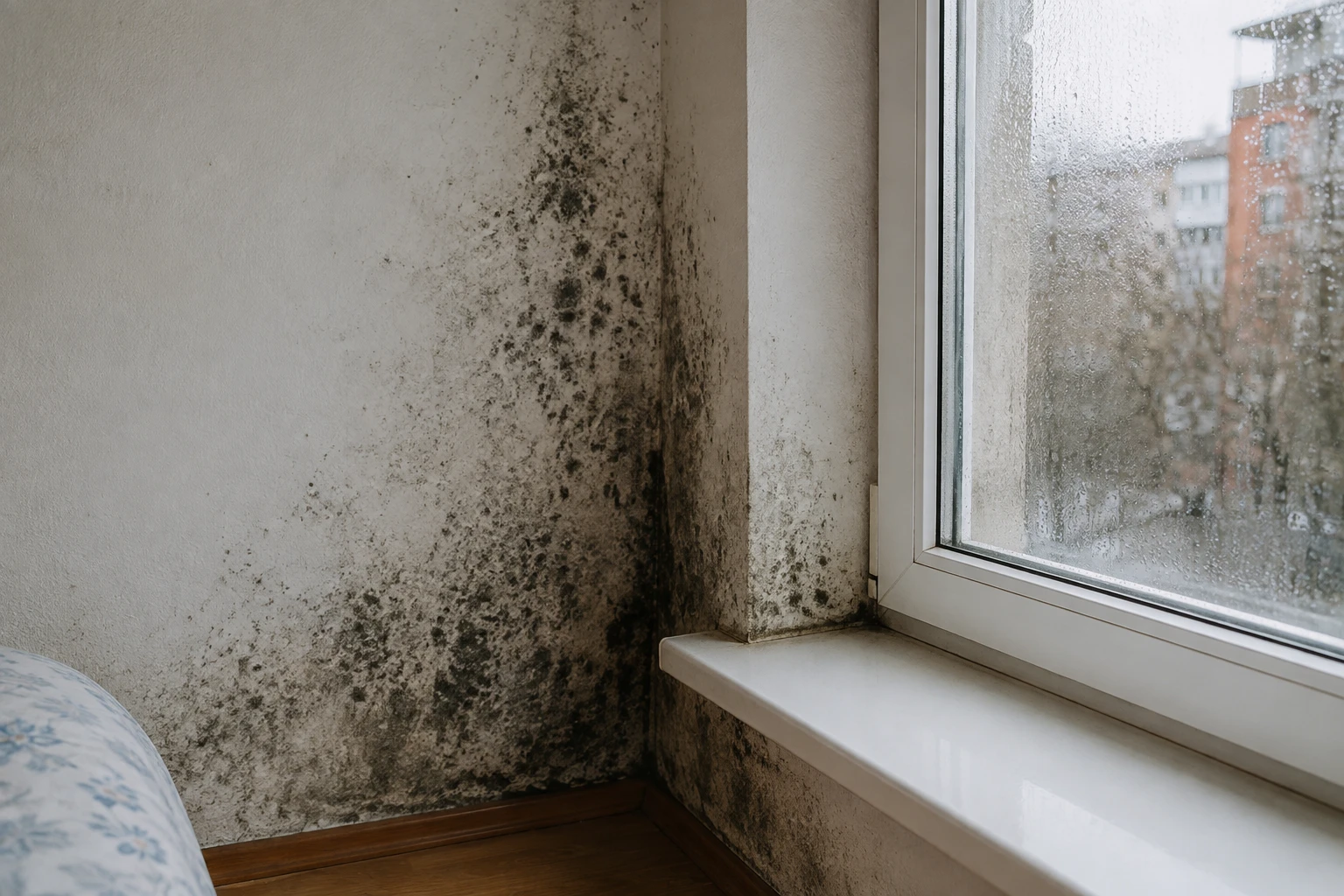 Moisissure sur le mur de la chambre : causes et solutions